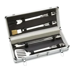 All-Clad BBQ Tool Set With Case, 4 Piece Stainless Steel Grill Tool Set