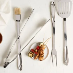 All-Clad BBQ Tool Set With Case, 4 Piece Stainless Steel Grill Tool Set