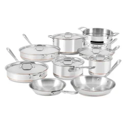 All-Clad Copper Core 5-Ply Bonded 15 Piece Cookware Set |