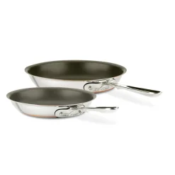 All-Clad Copper Core Pro Nonstick 5-ply Bonded Cookware, Fry Pan Set, 8 and 10 inch