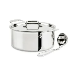 All-Clad D5 Stainleess Polished 5-ply Bonded Soup Pot 6 Quart |