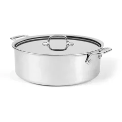 All-Clad D3 Stainless Cookware, Rondeau Pan with lid, 8 quart |