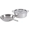 All-Clad D3 Stainless Everyday, 3 Piece Pots and Pans Cookware Set