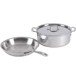 All-Clad D3 Stainless Everyday, 3 Piece Pots and Pans Cookware Set