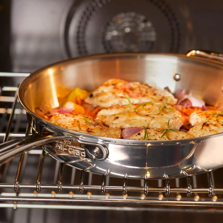 All-Clad D3 Stainless Everyday, 3 Piece Pots and Pans Cookware Set