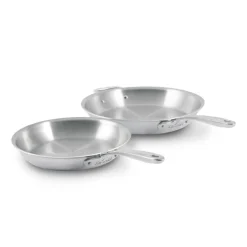 All-Clad D3 Stainless Everyday 3-ply Bonded Cookware, Fry Pan Set, 10.5 and 12.5 inch