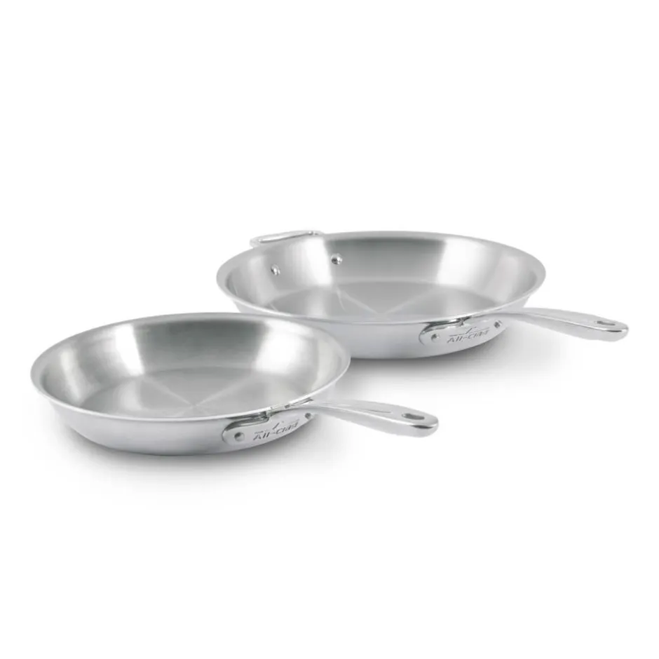 All-Clad D3 Stainless Everyday 3-ply Bonded Cookware, Fry Pan Set, 10.5 and 12.5 inch