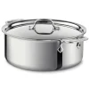 All-Clad D3 Stainless Everyday 3-ply Bonded Cookware, Stockpot with lid, 6 quart