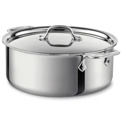 All-Clad D3 Stainless Everyday 3-ply Bonded Cookware, Stockpot with lid, 6 quart