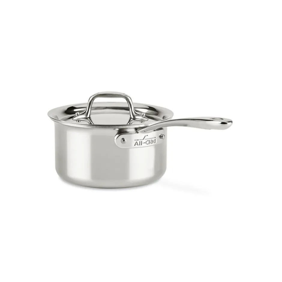 All-Clad D3 Stainless Everyday 3-ply Bonded Cookware; Sauce Pan with lid; 1.5 quart