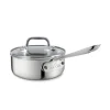 All-Clad D3 Stainless Everyday 3-ply Bonded Cookware, Sauce Pan with Glass lid, 1.5 quart