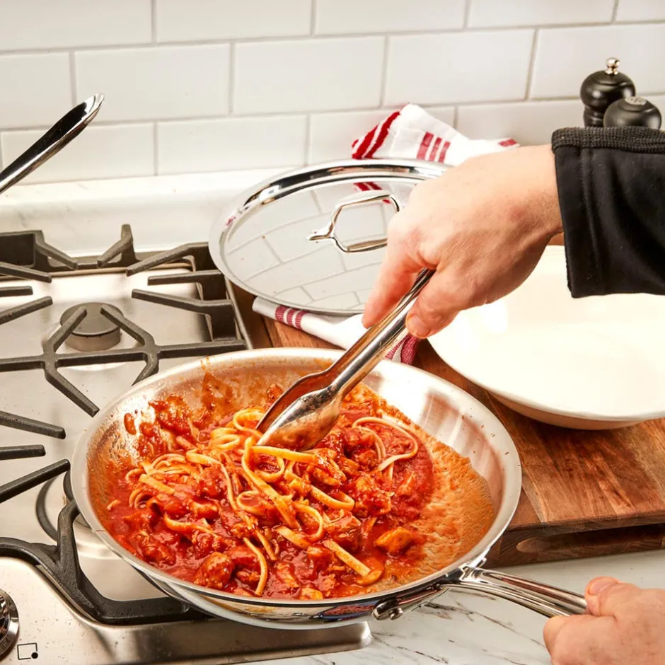All-Clad D3 Stainless Everyday 3-ply Bonded Cookware, Fry Pan Set, 10.5 and 12.5 inch