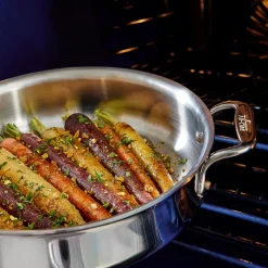 All-Clad D3 Stainless Everyday 3-ply Bonded Cookware, Sauce Pan with Glass lid, 1.5 quart