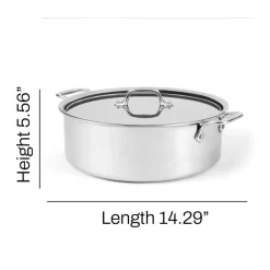 All-Clad D3 Stainless Everyday 3-ply Bonded Cookware, Stockpot with lid, 6 quart