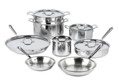 All-Clad D3 Stainless 3-ply Bonded Cookware Set, 13 piece Set