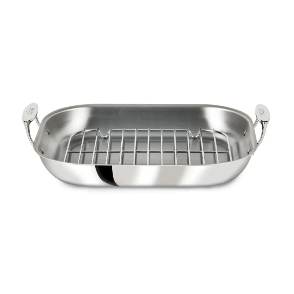 All-Clad D3 Stainless 3-Ply Bonded Cookware, Large Flared Roaster