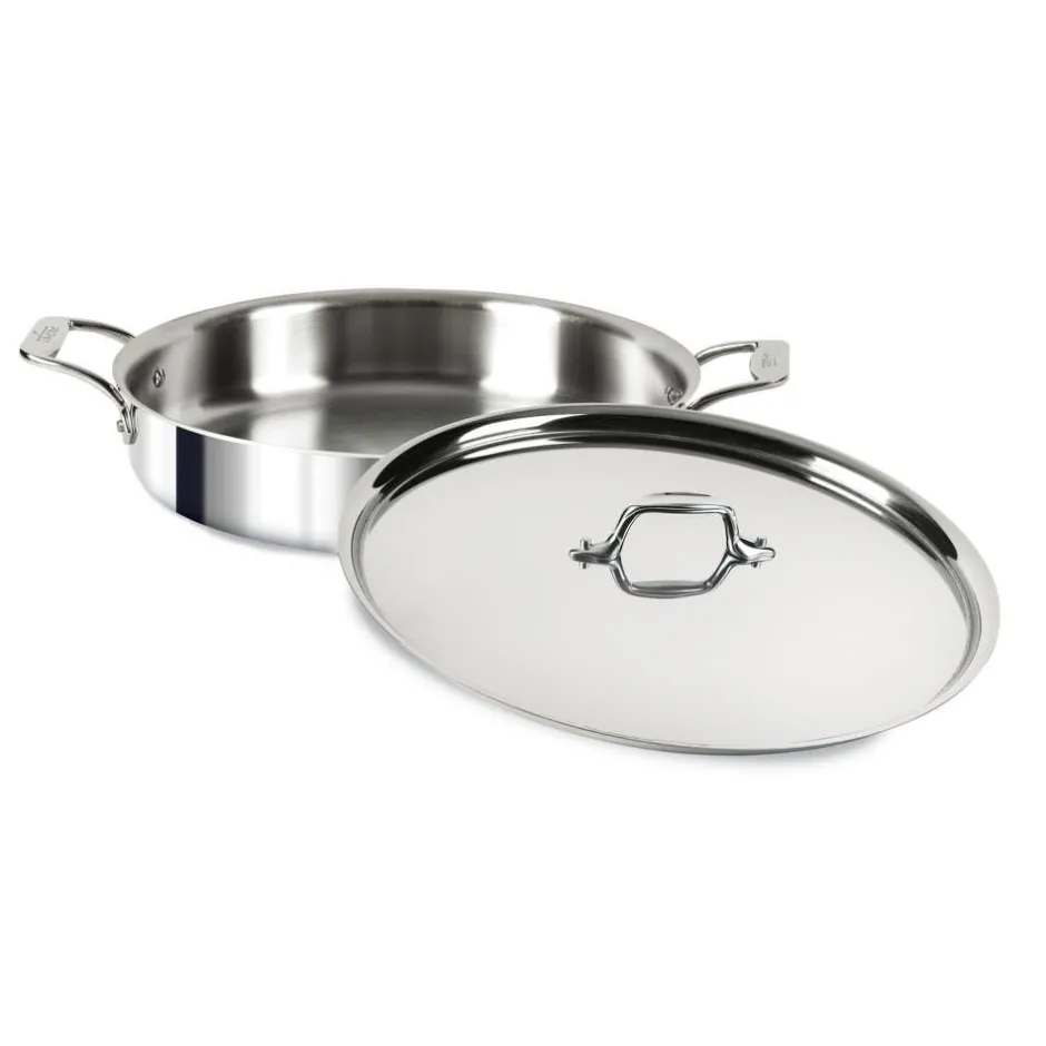 All-Clad D3 Stainless 3-ply Bonded Cookware, Mother of All Pans with lid, 6 quart