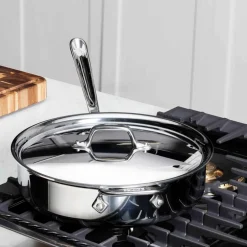 All-Clad D3 Stainless 3-ply Stainless Steel Saute Pan, 4 quart |
