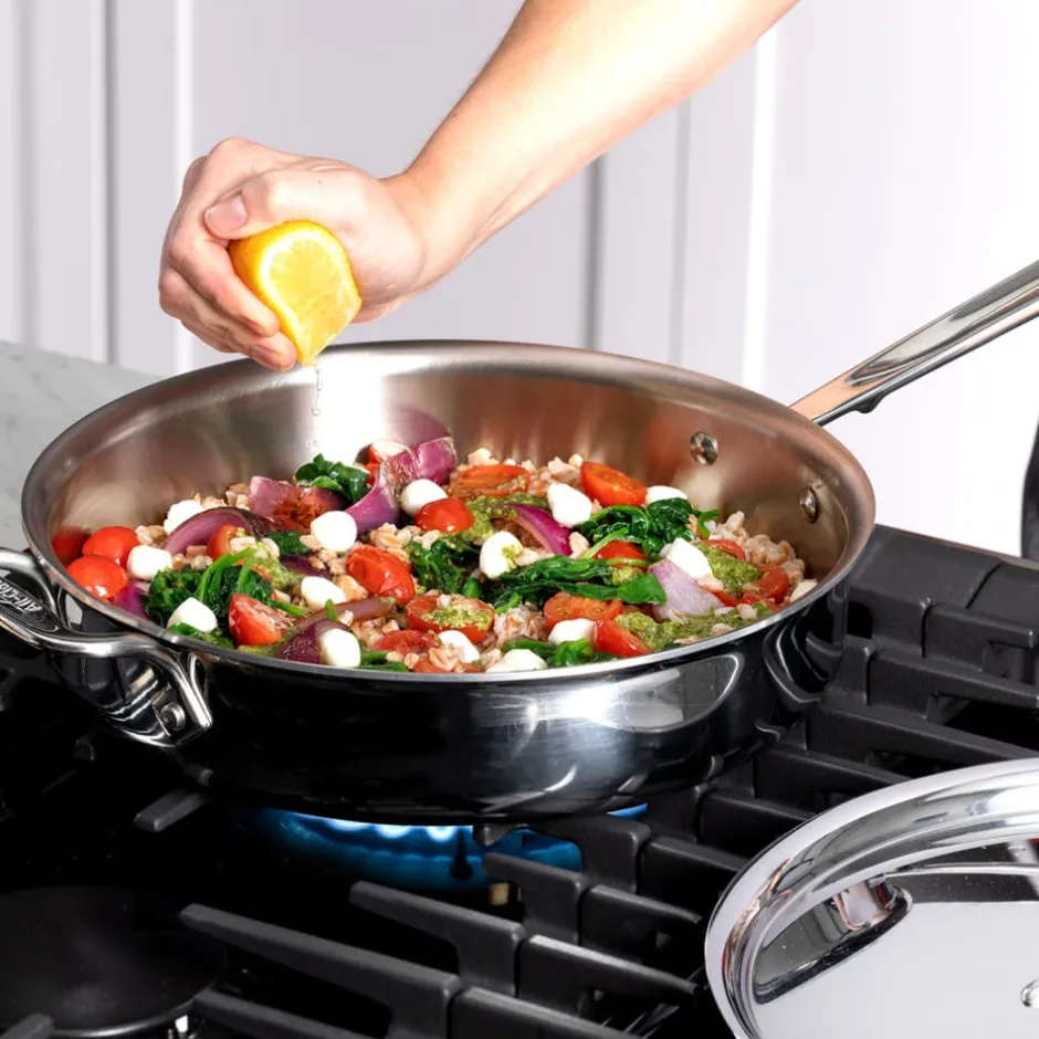All-Clad D3 Stainless 3-ply Stainless Steel Saute Pan, 4 quart |