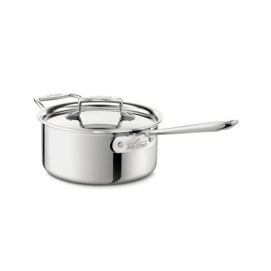 All-Clad D5 Stainless Polished 3 Quart Sauce Pan | 3 Qt Pan |
