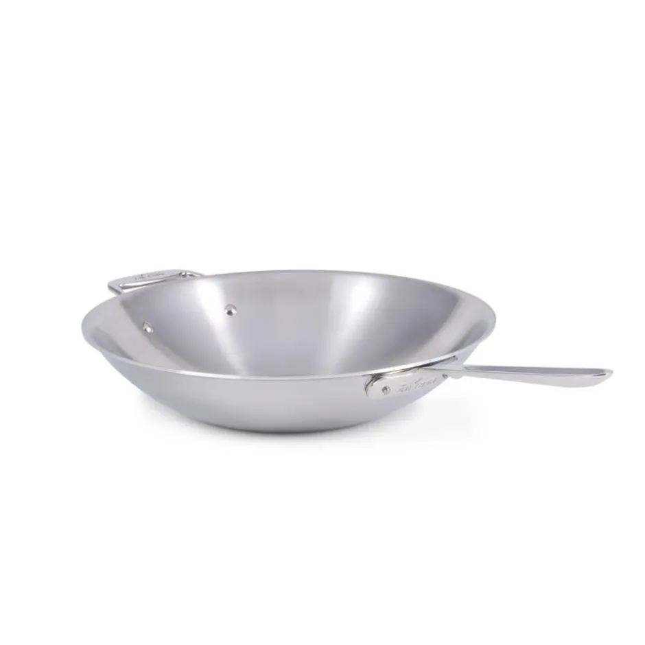 All-Clad D5 Stainless Polished 5-ply Bonded Cookware, Wok, 14 inch