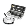 All-Clad Enameled Cast Iron 12 inch Skillet with Lid & 5 piece BBQ Tool Set