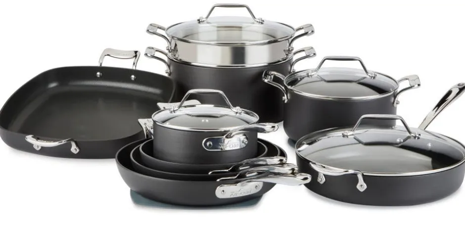 All-Clad Essentials Nonstick Cookware Set, 13-Piece |