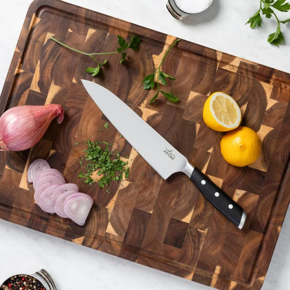 All-Clad Forged Knives 2 Piece Set; Cutting Board & 8 inch Chef's Knife