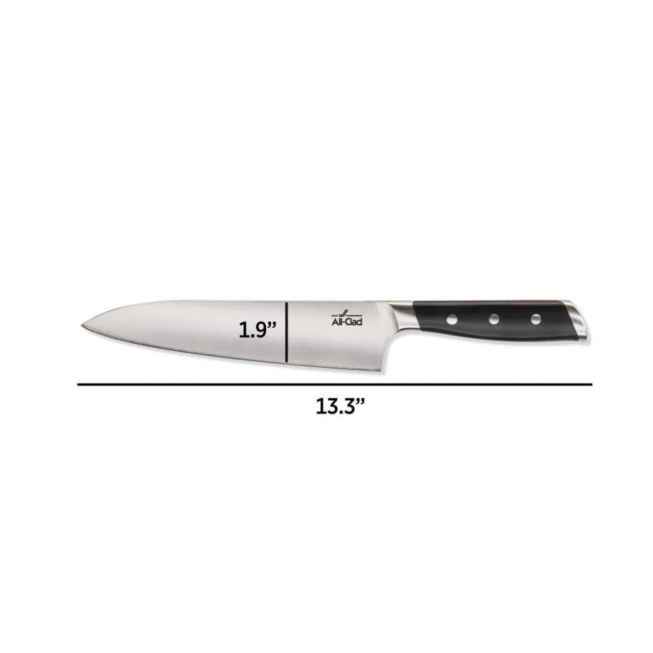 All-Clad Forged Knives 2 Piece Set; Cutting Board & 8 inch Chef's Knife