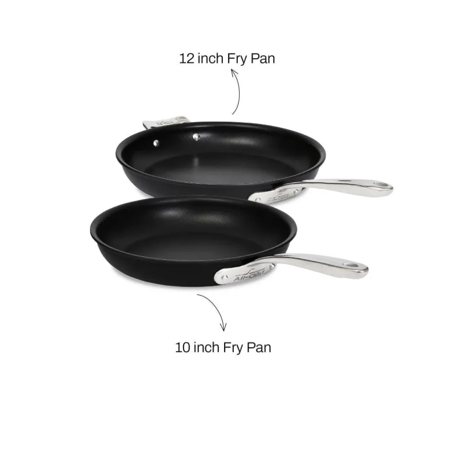 All-Clad Fry Pan Set / 10-inch and 12-inch Nonstick Perfection by NS Pro