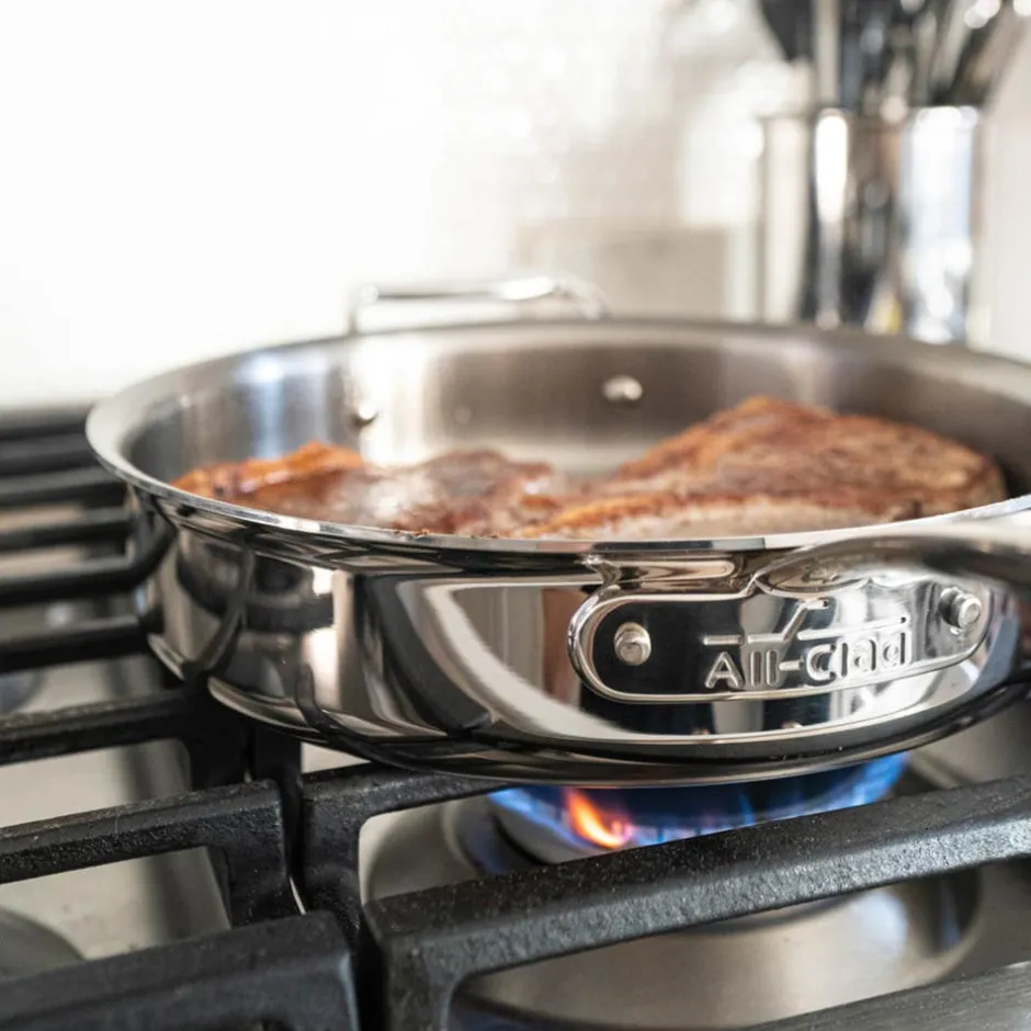 All-Clad G5® Graphite Core Stainless Steel Sauté Pan with Lid, 3 quart |