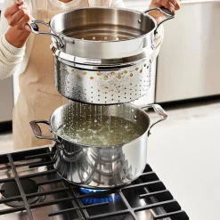 All-Clad G5® Graphite Core Stainless Steel 5-ply Bonded Cookware, Sauté Pan with Lid, 6 quart