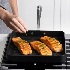 All-Clad HA1 Expert Cookware, Nonstick Square Grill, 11 inch