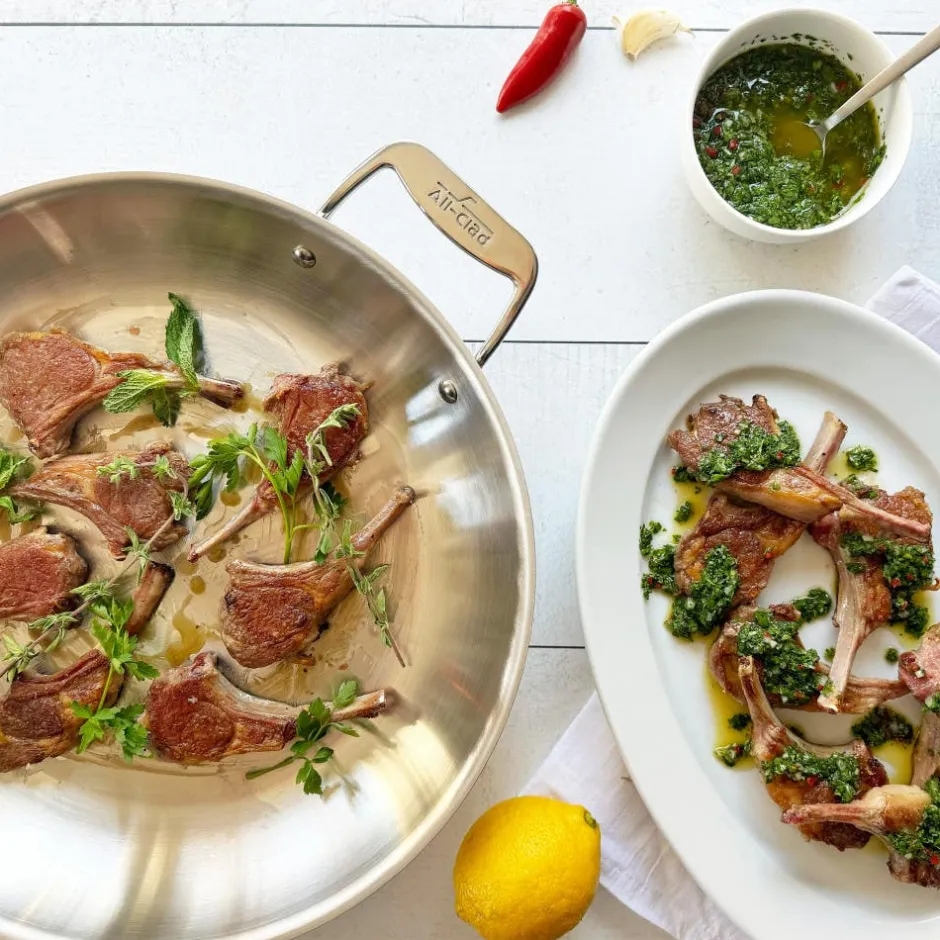 All-Clad 14-Inch Fry Pan / D5 Polished Stainless Steel Perfection