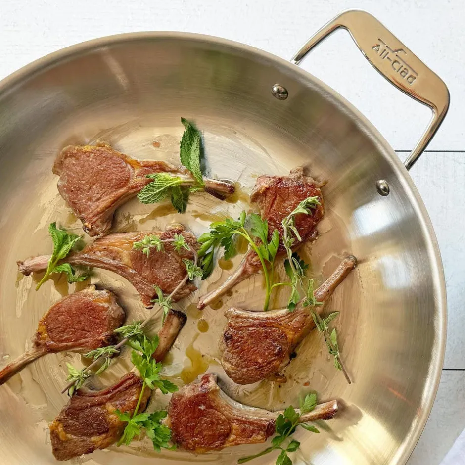 All-Clad 14-Inch Fry Pan / D5 Polished Stainless Steel Perfection