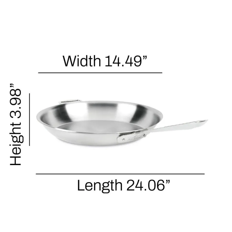 All-Clad 14-Inch Fry Pan / D5 Polished Stainless Steel Perfection