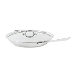 All-Clad 14-Inch Fry Pan with Lid / D5 Brushed Stainless Masterpiece