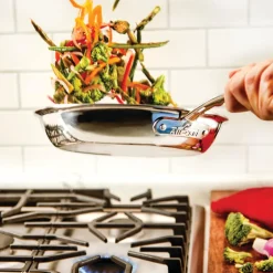 All-Clad 10.5 inch Skillet - Stainless Steel | 3-ply Bonded Cookware