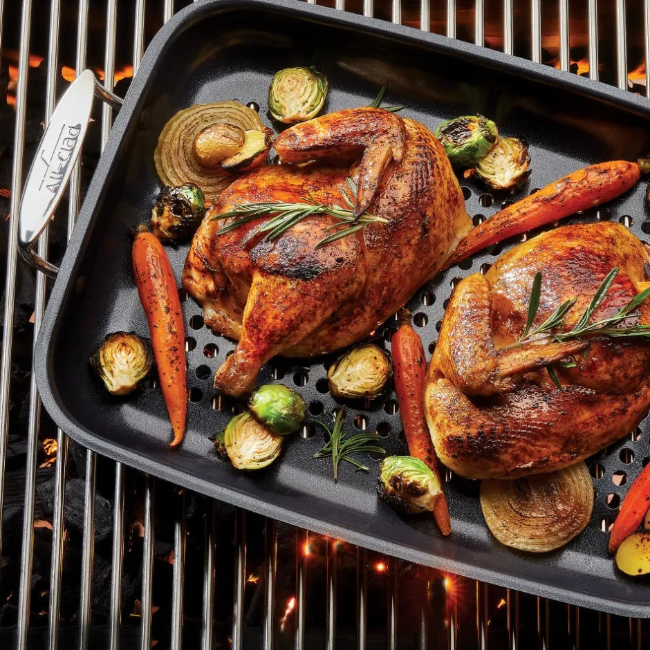 All-Clad 11-inch x 15-Inch Outdoor Grill Nonstick Roaster I