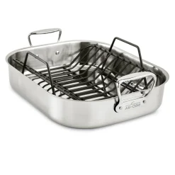 All-Clad Large Stainless Steel Roaster Pan with Rack |