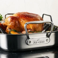 All-Clad Large Stainless Steel Roaster Pan with Rack |