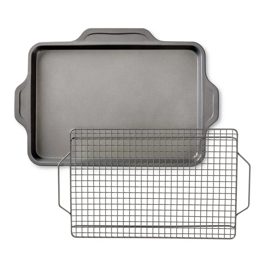 All-Clad Nonstick Bakeware Pan With Cooling Rack I