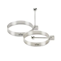All-Clad Outdoor Accessories, Stainless Steel 4 inch Egg Ring Set, 2 Piece