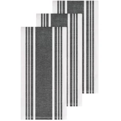 All-Clad 3-Pack Black Dual Kitchen Towel Set / Absorbent, Durable, and Kitchen-Ready