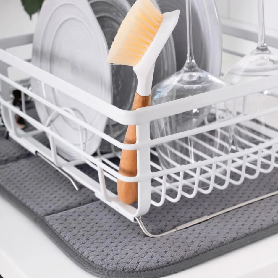 All-Clad 2-Pack Pewter Grey Drying Mat Set / Modern Look and Superior Drying Performance
