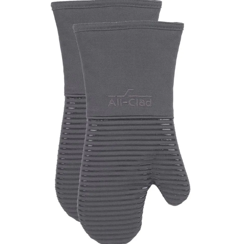 All-Clad 2-Pack Pewter Grey Oven Mitt Set / Classic Elegance Meets Heat Protection