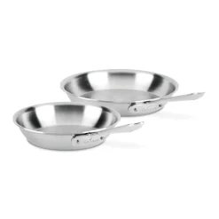 All-Clad 2-Piece Deep Skillet Set / D5 Polished Stainless (8.5-inch and 10.5-inch)