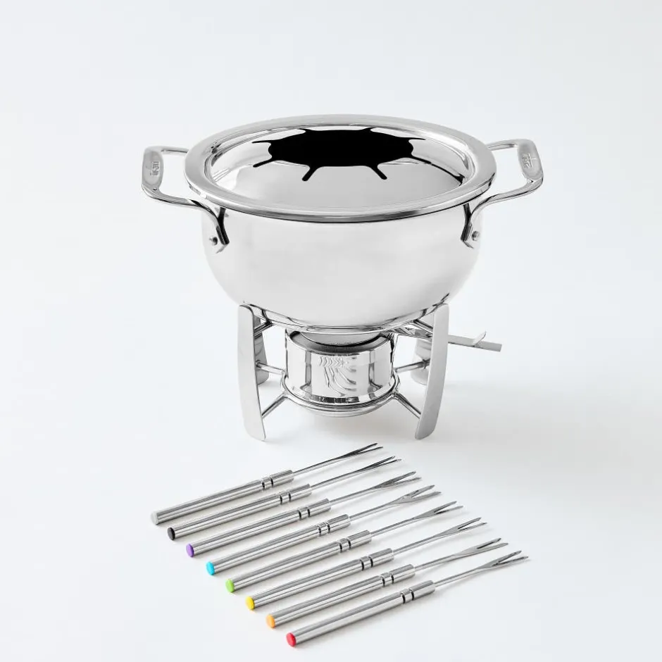 All-Clad 12-Piece Fondue Set, Stainless Steel Fondue Pot I