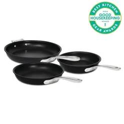All-Clad 3-Piece Nonstick Cookware Set / Compact Cooking by NS Pro