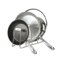 All-Clad Pot and Pan Organizer | 4-Slot Stainless Steel Organizer |